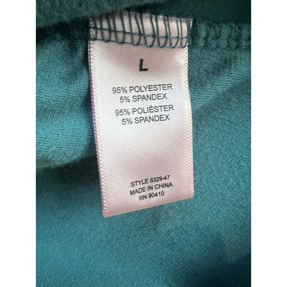 Juicy Couture Teal Velour Pajama Set Rhinestone Logo Sleepwear‎ 8329-47 Womens L